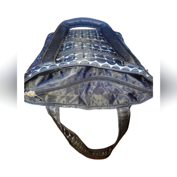 Lug Taxicab Black Pattern Quilted Purse Travel Storage Pockets Diaper Tote Bag - Picture 9 of 13